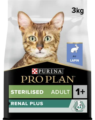 Produktbild von Purina Pro Plan Sterilised OPTIrenal, Adult, Kaninchen, 3 kg, Antioxidantien enthalten