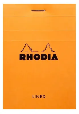 Image de Bloc-notes Rhodia n° 11 A7 ligné 80 feuilles orange