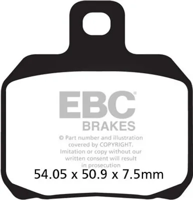 Zdjęcie produktu dla Klocki hamulcowe EBC SFAC266 skuterowe karbonowe (kpl. na 1 tarcze)