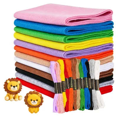 Obrázek produktu pro 12 rolí měkké vlněné textilie, rozměry 20 x 90 cm, vlněná textilie vhodná pro tvoření, tloušťka 1 mm
