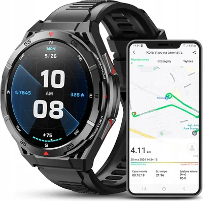 Zdjęcie produktu dla Smartwatch Męski Gps Menu Polskie Wodoodporny Sport Rozmowy Smart Watch Pl