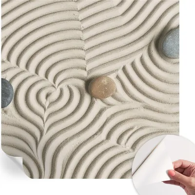 Produktbild von Selbstklebende Wandtapete - Dekorative Tapete für Wohnzimmer - Klebefolie für Wandbilder - Tapetenfolie für Wanddekoration - 250x250 cm - Harmonische Wellen