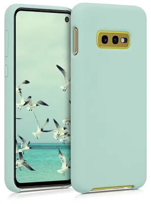 Produktbild von kwmobile Handyhülle für Samsung Galaxy S10e Hülle - Case Silikon - Kabelloses Laden - Schutzhülle Cover in Mintgrün matt