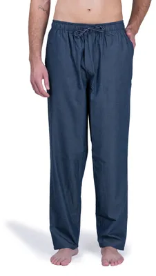 Produktbild von Moonline - Herren Webhose Freizeithose Loungewear aus 100% Baumwolle ; Dunkelblau , 46/48