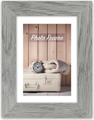 Image de Cadre photo ZEP Nelson 40x60 cm gris MDF profil plat à rainures