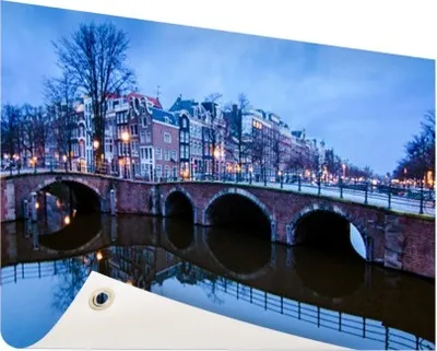 Produktbild von Gartenposter - 120x80 cm - Keizersgracht Amsterdam  - Modernes Wandbilder