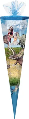 Produktbild von Schultüte / Zuckertüte / 85cm / eckig / "Dinotopia"