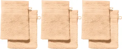 Produktbild von REDBEST Waschhandschuh Chicago" 6er-Pack apricot 15x21 cm"