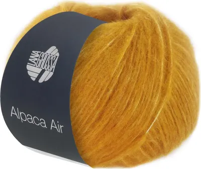 Produktbild von Lana Grossa ALPACA AIR 50 g kuschelweiches Alpaka- und Merino-Strickgarn 140 m Farbe 022 - Safrangelb