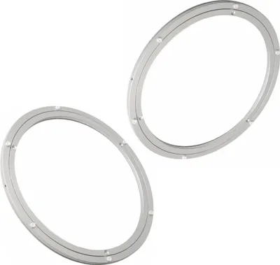 Obrázok produktu pre 2 x stolový otočný stôl | Ø 250 mm otočný stôl pre okrúhle stoly | otočný stôl s protišmykovými plastovými nožičkami | otočný stôl z hliníkovej zliatiny | otočné ložisko - hliníková otočná hlava pre jedálenský stôl, TV monitor