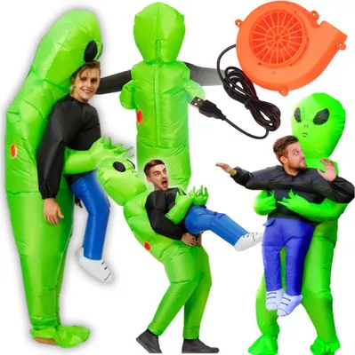 Zdjęcie produktu dla Kostium alien ufo kosmita dmuchany przebranie strój halloween samopompujący