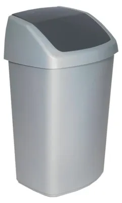 Obrázok produktu pre Curver Swing-Top, 50 L, Obdĺžnikový, Plast, Antracit, Strieborná, Plast, 406 mm