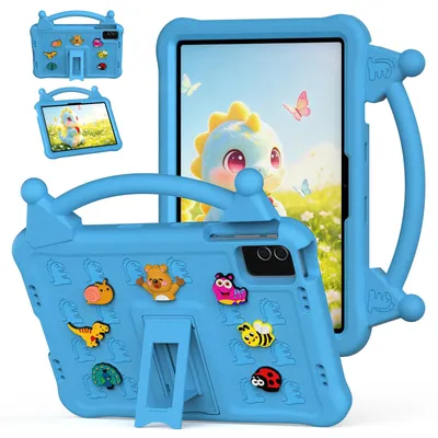 Produktbild von Kinder Hülle für Infinix Xpad 20 Tablethülle aus EVA, Stoßfest mit Griff und Aufstellfunktion Blau