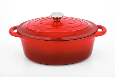 Produktbild von Carl Schmidt Sohn-Xanten+ Topf, emailliertes Gusseisen, 37x22x11,5 cm, 6 l, rot