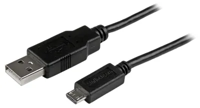 Image de StarTech.com Câble de charge /synchronisation mobile USB A vers Micro B slim de 1 m pour smartphone et tablette - M/M - Noir