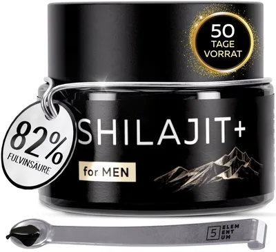 Imagen del producto de Shilajit del Himalaya, resina purificada con aceite de onagra, 25g – 82% de ácido fúlvico, Mumijo, Shilajit de alta potencia. Secado al sol durante 60 días. Cosecha tradicional. Incluye una cuchara dosificadora de 500mg