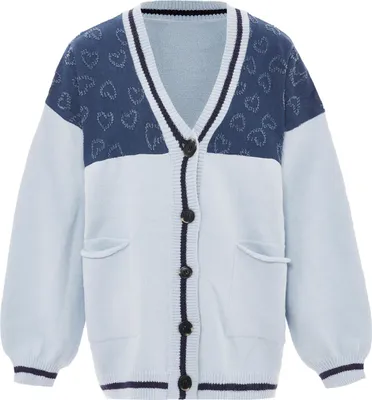 Image de SANIKA Cardigan femme - bleu clair marine, M