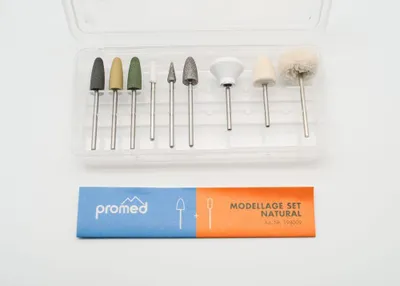Produktbild von promed 198009, Schleifkörper Bits, Natural Set 9 St.