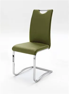 Produktbild von 4er-Set Stuhl Köln Freischwinger Kunstleder olive