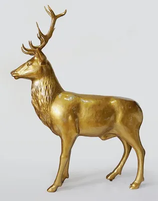 Image de Casa Padrino XXL sculpture décorative cerf or 185 x h. 220 cm