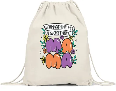 Produktbild von Suchmaschine Mit 4 Buchstaben MAMA Turnbeutel Gymsack  Muttertag Geschenkidee Beste Mama Der Welt