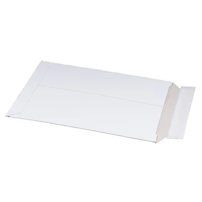 Produktbild von 100x Vollpappe-Versandtasche 237x342mm stabile Vollpappe Selbstklebeverschluss A4+ weiß