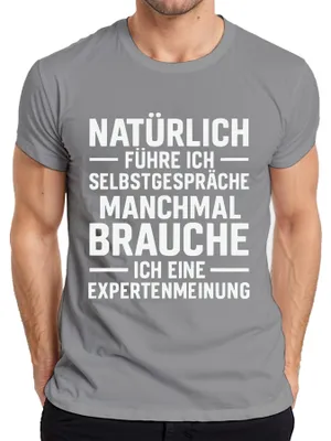 Immagine prodotto di Certo che parlo da solo, divertente regalo sarcastico Maglietta da uomo, grigio, L