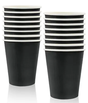 Produktbild von Pappbecher Schwarz 16 Stück 250ml Party & Getränkebecher