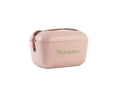 Produktbild von Kreher® Kühlbox Passive Kühltaschen Polar in Retro Vintage Design aus Kunststoff mit polystyrol (Airpop) thermische Isolierung - 20L, Rosa Oliv