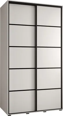 Produktbild von MEBLE KRYSPOL Davos 4 Schrank, zwei Türen - 235,2x140x60 cm - Weiß Weiß Schwarz