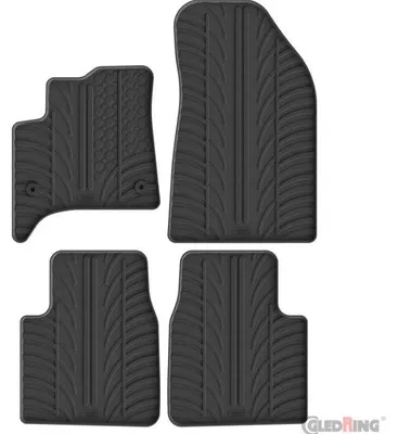 Productafbeelding van Gledring rubberen vloermatset voor VW POLO (modeljaar 1986), voor- en achterkant
