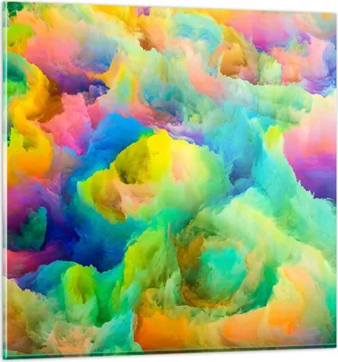 Produktbild von Bilder auf glas - Abstraktion modern - 30x30cm - Glasbilder - Wandbilder - Kunstdruck - zum Aufhängen bereit - Wanddekoration aus Glas - Glas Bilder - Wandbild auf Glas - Einteilig - GAC30x30-4055