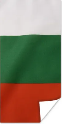 Produktbild von MuchoWow® Poster Nahaufnahme der Flagge von Bulgarien 60x120 cm - Wandschmuck
