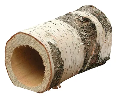 Produktbild von HUGRO Rappenröhre aus Birkenholz | Zubehör für Hamster und Mäuse | unbehandelt | ca. 23 cm