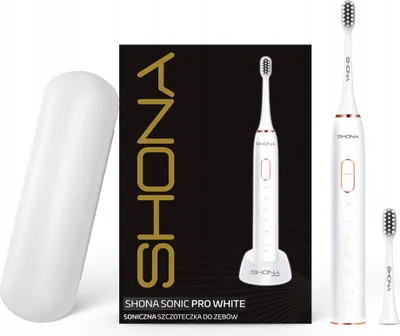 Zdjęcie produktu dla Shona Home pro - szczoteczka soniczna do zębów (biała, etui, 2x końcówki)