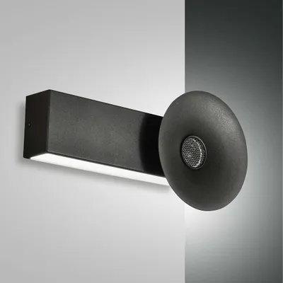Produktbild von Fabas Luce LED Wandleuchte Aretha mit Lautsprecher 1800lm Schwarz