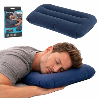 Imagen del producto de Cojín hinchable de viaje Bestway 67121 de terciopelo azul marino