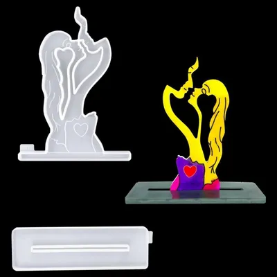 Productafbeelding van Gietshars vormenset, liefdespaar, siliconenmal, epoxyhars, sculptuur, kusend paar, doe-het-zelf decoratie