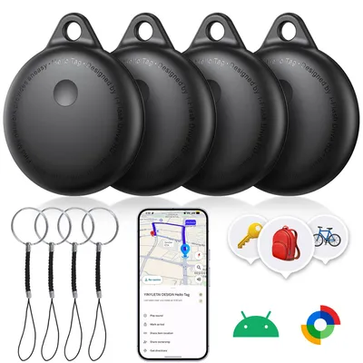 Immagine prodotto di 4 unità di localizzatore intelligente "Smart Tracker Tag", cercatore di oggetti compatibile con Android