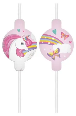 Produktbild von Einhorn Regenbogen 4 Trinkhalme