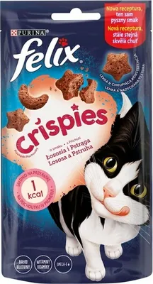 Zdjęcie produktu dla Felix® Crispies Przekąski o smaku Łososia i Pstrąga 45g