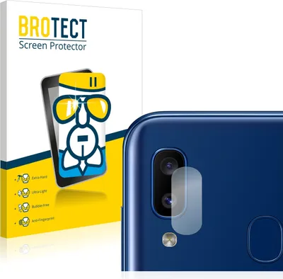 Produktbild von BROTECT Schutzglas für Samsung Galaxy A20e (NUR Kameraschutz) Schutzfolie Panzer Folie Glas Display Schutz klar