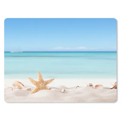 Produktbild von MuchoWow® Mauspad Mousepad Strand - Meer - Muscheln - Seesterne 40x30 cm - Mousepads - Maus Mat - Pad - Mausunterlage - Anti Rutsch