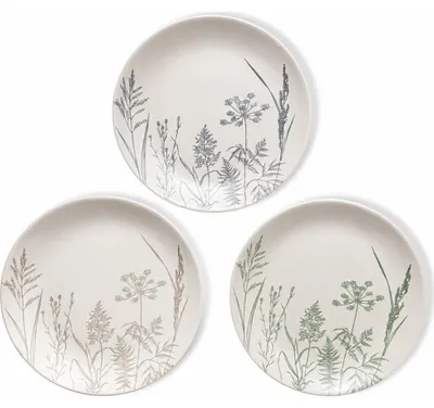 Image de Assiettes à dessert avec motif naturel - lot de 3, diamètre 20 cm