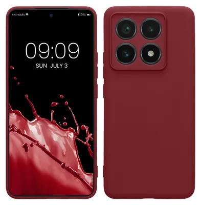 Produktbild von kwmobile Handyhülle für Xiaomi 14T Pro Hülle - weiches Handy Silikon Case - Schutzhülle Cover - Bordeaux Violett