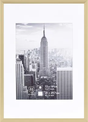 Image de Cadre en aluminium Henzo Manhattan Gold 21 x 29,7 cm avec passe-partout