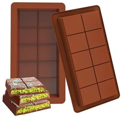 Immagine prodotto di Stampi in silicone per cioccolato - Set da 2 - Profondi - Per cioccolato, gamberetti e dessert