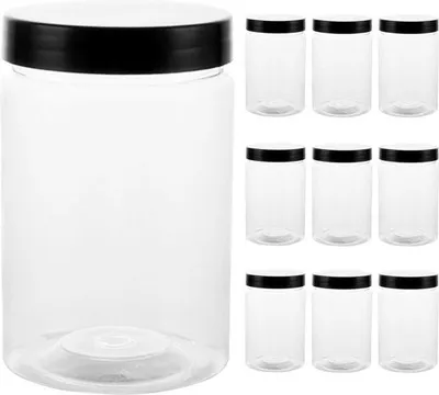 Immagine prodotto di 10 contenitori in plastica da 290 ml senza BPA, ermetici e con coperchio, per la cucina e la casa