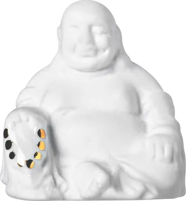 Immagine prodotto di Figura di Buddha Relax in Porcellana con Scatola Regalo in Legno - Räder