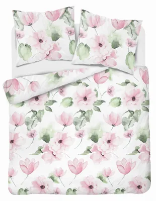 Produktbild von Detexpol Satin-Bettwäsche 220x200 cm Blumenmuster